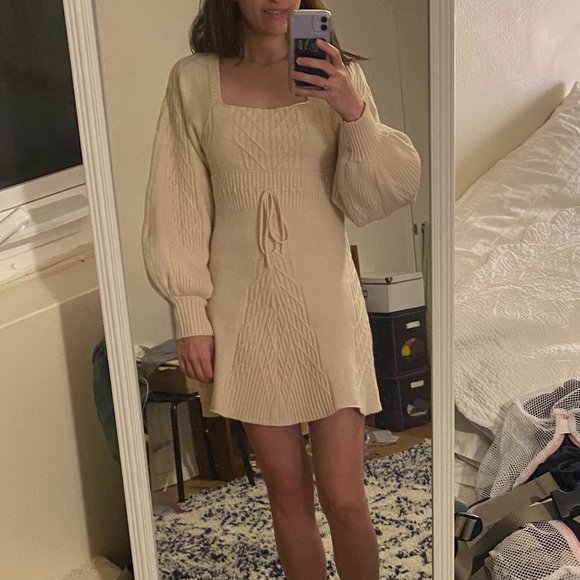 Emmaline Mini Knit Sweater Dress 